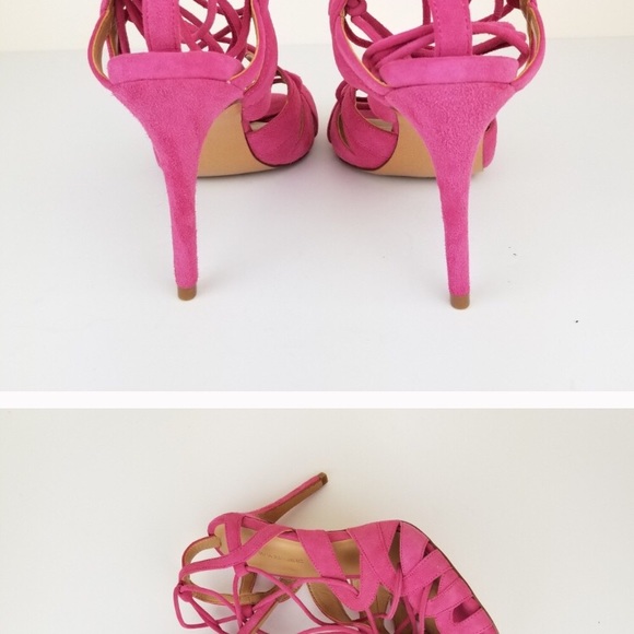 Banana Republic Hot Pink Suede Lace-Up Sandal - Picture 2 of 4